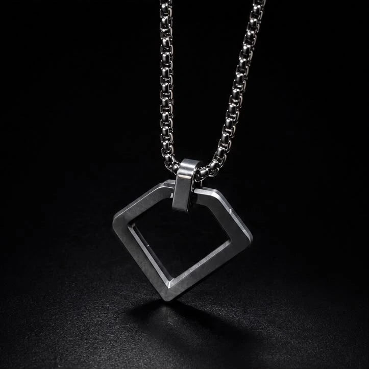 Noir Edge Geometric Pendant