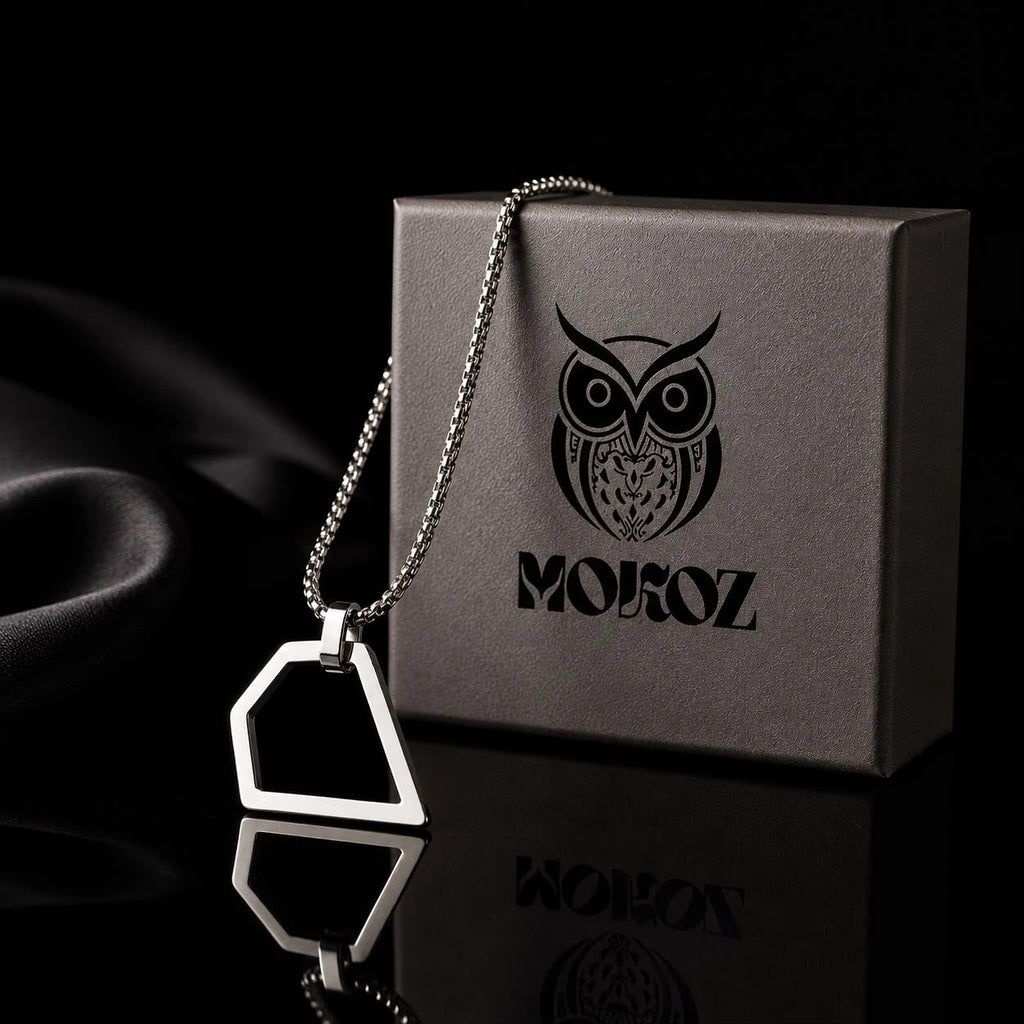 Noir Edge Geometric Pendant
