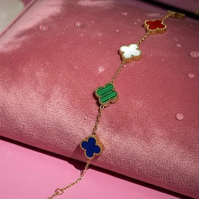 MULTICOLOUR CLOVER BRACELET