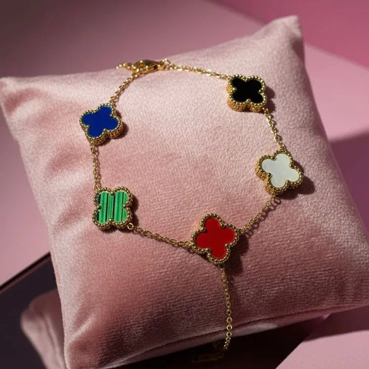 MULTICOLOUR CLOVER BRACELET