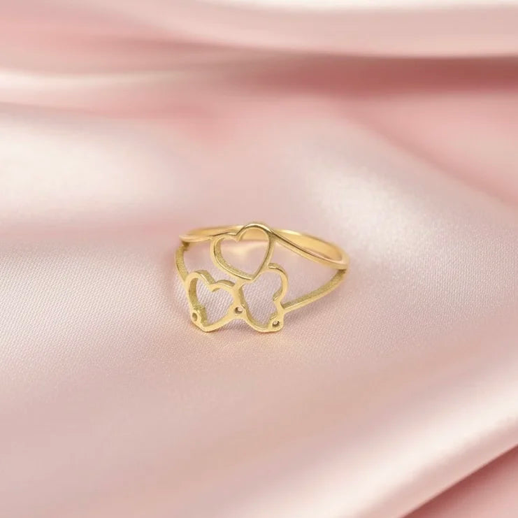TRIO HEART RING
