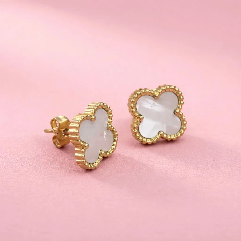 WHITE CLOVER EARRINGS