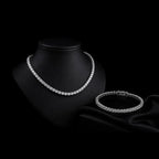 ZENITH SILVER TENNIS NECKLACE