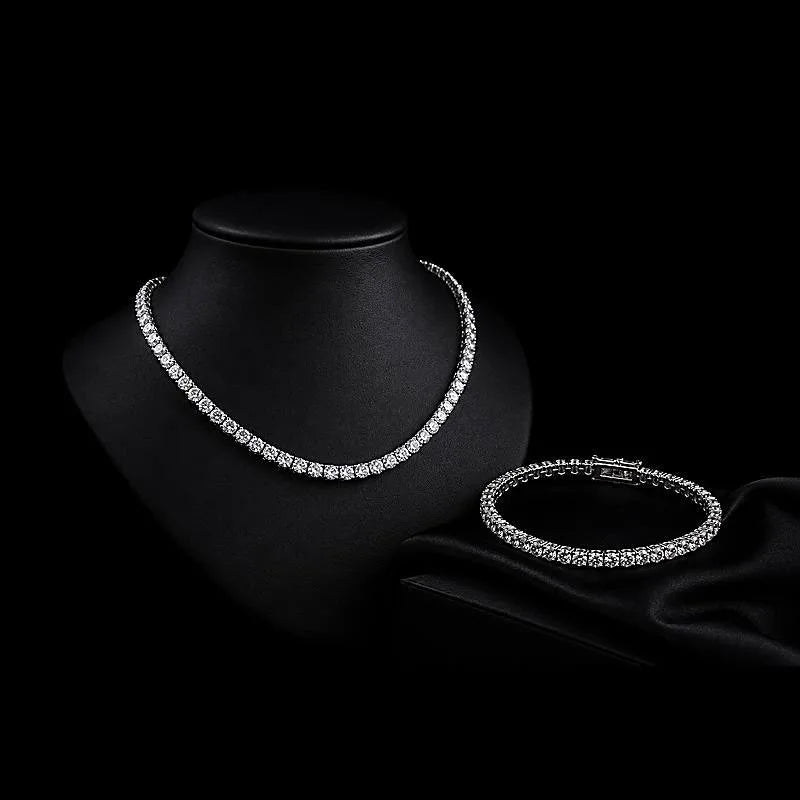 ZENITH SILVER TENNIS NECKLACE