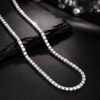 ZENITH SILVER TENNIS NECKLACE